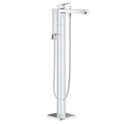 Grohe 3 Hole Basin tap Single lever bath mixer Floor monting kit Eurocube Chrome