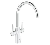 Grohe Ambi Chrome Kitchen Tap Dual Lever Monobloc Mixer High Low Pressure Clean