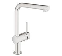 GROHE 31360DC1 | Minta Touch Kitchen Tap L-Spout | Pull-Out Spray | Supersteel