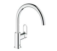 Grohe 31368 Bauloop Chrome Single Lever Kitchen Sink Mixer Tap Swivel High Spout