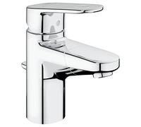 GROHE Europlus - Single Lever Basin Mixer S-Size with Temperature Limiter and pull-out spray with pop-up waste set chrome