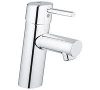 Grohe 3427100A Concetto S-Size Single-Handle Single-Hole Bathroom Faucet Without Pop-Up - 1.2 GPM Starlight Chrome