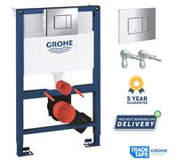GROHE 38773000 Frame Rapid Sl 3 - 1 Set Wall Hung Toilet 0.82 m Dual Flush Plate