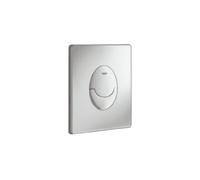 GROHE Start - Flush Plate for Concealed GD2 Cisterns (Made of ABS, Water Saving, Dual Flush with Start and Stop Activation, Easy Vertical Installation), Size 156 x 197 mm, Matt Chrome, 38964P00
