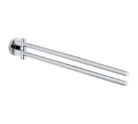 GROHE 40371001 Essentials Double Towel Bar, 449 mm, StarLight Chrome Finish