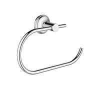 Grohe 40657001 Essentials Authentic Metal 9.25-in. Toilet Paper Holder, StarLight Chrome