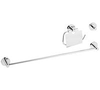 GROHE Essentials New 3-In-1 Guest Bathroom Accessories Set Chrome 40775001