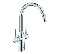 Grohe Ambi Chrome Kitchen Tap Dual Lever Monobloc Mixer High Low Pressure Clean