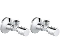 GROHE Angle Valves Neutral Handle Angle Valve 1/2" Chrome 22046000 (Pack of 2)