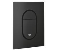 GROHE Arena Cosmopolitan S Flush Plate for Concealed Cisterns (Dual Flush or Start-and-Stop Actuation for Pneumatic Drop Valve AV1, Water Saving, Vertical Fit), Size 130x172mm, Phantom Black, 37624KF0