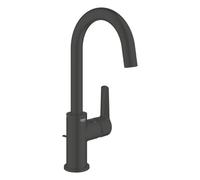 Grohe Basin Mixer Tap Mono Tall Matt Black Single Lever With Pop Up Waste 311mm