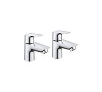 Grohe Bauedge Pillar Tap Pair Chrome - 2042110M - Stylish & Functional in Metallic Silver Grohe Metallic Silver