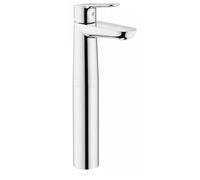 GROHE Bauedge Single-Lever Basin Mixer Xl-Size Water-Saving Tap for Free-Standing Basins, Chrome Finish 23761000