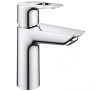 Grohe Bauloop M-Size Smooth Body Basin Mixer Tap With Push Open Waste - Chrome