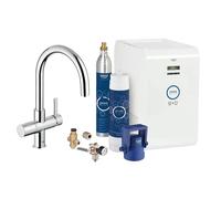 Grohe Blue Chilled & Sparkling Starter Kit with C-Spout Tap - Chrome