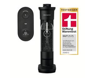 GROHE Blue Fizz Advanced Water Carbonator (CO₂ Level Display, 3 Adjustable CO2 Levels Preset, BPA-Free Water Bottle 850ml, Built-In Rechargeable Battery with USB-C Charging Cable), Black, 31947K00