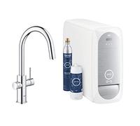 GROHE Blue Home - Starter kit with single lever kitchen mixer DUO C-spout with Cooler chrome