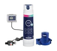 GROHE Blue Under Sink Water Filter - Magnesium and Zinc Filter Starter Set (Filter Head, Flow Meter for Filter Lifetime Measurement, Capacity 400 L), for Use Blue Pure Kitchen Taps, 40875000