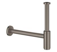 GROHE Bottle Trap for Basins Including Sliding Escutcheon, Brass Material, Screw-Top for Cleaning, Satin Anthracite, 28912MG0