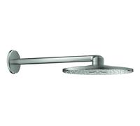 Grohe Ceiling Shower Head Rainshower SmartActive 310 With Horizontal Shower Arm Supersteel