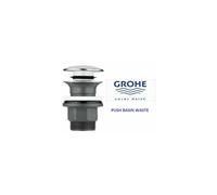GROHE Basin Waste Set 40824000 - Click-Clack Push-Open 45mm Slotted Chrome