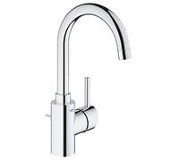 GROHE Concetto Single-Lever Basin Mixer L-Size, High Swivel Spout, Pop-Up Waste Set, Chrome Finish 32629002