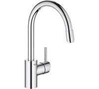GROHE Concetto - Single lever kitchen mixer L-Size with Swivel Spout and pull-out spray chrome