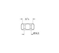 Grohe Connection nut 1/2"x14.5, 2 pieces Universal