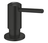 GROHE Contemporary Soap Dispenser - Bathroom or Kitchen Top Refillable Built-in Liquid Soaps Detergent and Lotion Dispenser for Kitchen Sink (Storage Bin Volume 500 ml Bottle), Matt Black, 1021652430