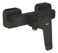 GROHE Dice Exposed Shower Mixer (Wall Mounted, Metal Lever, 35 mm Ceramic Cartridge, Integrated Non-Return Valve, Protected Against Backflow, Single Outlet Valve), Matt Black, 1018742430