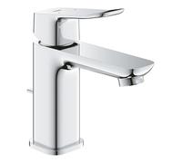 GROHE Dice Single Lever Basin Mixer Tap with Pop-Up Waste Set (S-Size 152 mm, 28 mm Ceramic Cartridge, Water Saving, Tails 3/8 Inch, Easy to Fit with The Included QuickTool), Chrome, 1018560000