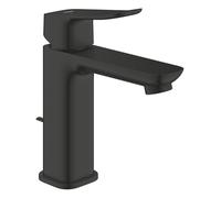GROHE Dice Single Lever Basin Mixer with Pop-Up Waste Set (M-Size 172mm, 28 mm Ceramic Cartridge, Water Saving, Tails 3/8 Inch, Easy to Fit with The Included QuickTool), Matt Black, 1018322430