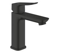 GROHE Dice Single Lever Basin Mixer with Push-Open Waste Set, (M-Size 172mm, 28 mm Ceramic Cartridge, Water Saving, Tails 3/8 Inch, Easy to Fit with The Included QuickTool), Matt Black, 1018332430