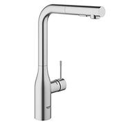 GROHE Essence - Single lever kitchen mixer L-Size with Swivel Spout and pull-out spray supersteel