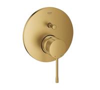 GROHE Essence Bath Trim Mixer, 2-Way Diverter, Brushed Gold, 24058GN1 | For Rapido SmartBox, 46 mm ceramic cartridge, LongLife finish, FastFixation metal escutcheon, automatic 2-way diverter