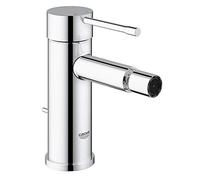 GROHE Essence Bidet Mixer Tap with Pop-Up Waste Set (Metal Lever, 28 mm Ceramic Cartridge, Ball-Joint Mousseur, 3/8 Inch Tails), Supersteel, 32935DC1