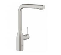 Grohe Essence L-Spout Sink Mixer With Pull Out Spray Supersteel