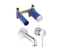 Grohe Essence Single-Lever Basin Mixer, 2 Holes, Size M, Chrome + Concealed Body (19408001-Set)
