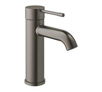 GROHE Essence Smooth Body Basin Mixer Tap (S-Size 208mm, Metal Lever, 28 mm Ceramic Cartridge, Water Saving, 3/8 Inch Tails), Brushed Hard Graphite, 23590AL1