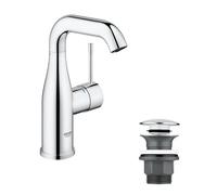 GROHE Essence - Single Lever Basin Mixer M-Size with Push-Open waste set chrome