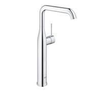 GROHE Essence Smooth Body Basin Mixer Tap (XL-Size 364mm, 360° Swivel Range, 28 mm Ceramic Cartridge, 3/8 Inch Tails, for Free-Standing Washbasins), Chrome, 32901001