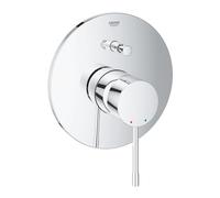 GROHE Essence Wall Mounted Bath/Shower Mixer Trim (Metal Lever and Escutcheon, with Automatic Bath/Shower Diverter, Concealed Body Not Included, Min. Pressure 1.0 Bar), Chrome, 19285001