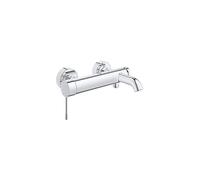 GROHE Essence Wall Mounted Exposed Bath Filler Tap (Metal Lever, 35 mm Ceramic Cartridge, Automatic Bath/Shower Diverter, Protected Against Backflow,