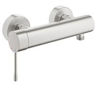 GROHE Essence Wall Mounted Exposed Shower Mixer Tap (Metal Lever, 35 mm Ceramic Cartridge, Integrated Non-Return Valve, Protected Against Backflow, Min Pressure 1.0 Bar), Supersteel, 33636DC1