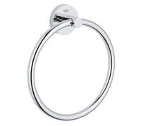 Grohe Essentials Gloss Polished Chrome Metal Wall-Mounted Towel Ring (W)4.4Cm