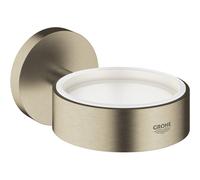 GROHE Essentials Holder for Use with the Glass, Soap Dish or Soap Dispenser, German Engineered, Metal in Brushed Nickel and with Concealed Fastening,