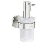 Grohe wall mounted soap dispenser with Holder Essentials Supersteel