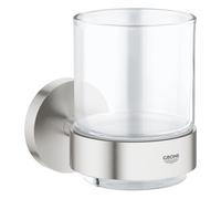 GROHE Essentials New Crystal Glass with Holder Supersteel 40447DC1