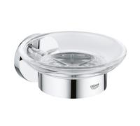 GROHE Essentials Soap Dish and Holder, StarLight Chrome, Wall-Mounted, Glass/Metal, C-40444001
