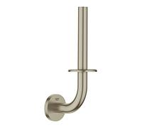 GROHE Essentials Spare Toilet Paper Holder, German Engineered, Metal in Brushed Nickel and with Concealed Fastening, 40385EN1